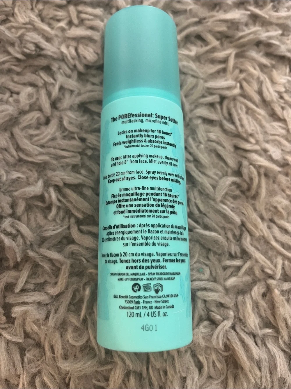 Benefit The POREfessional FULL SIZE Super Setter Makeup Setting Spray